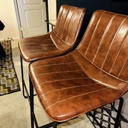 2 Leatherette Bar chairs