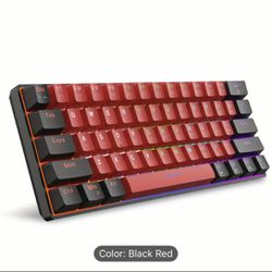 Mechanical keyboard with silent red switches