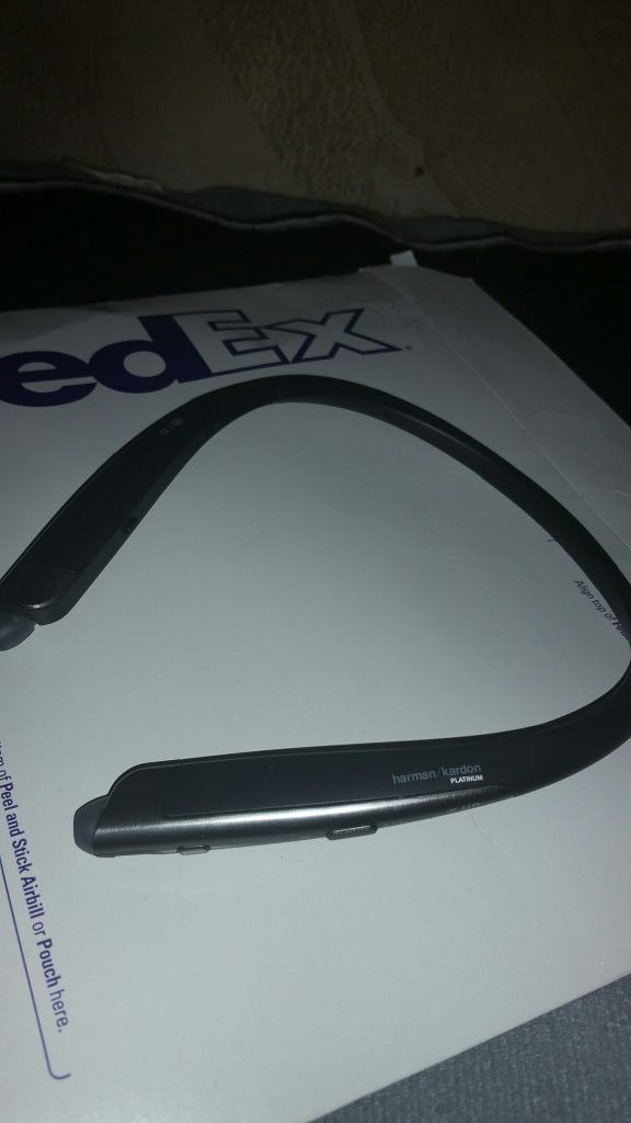 Blue LG Tone Platinum HBD-1100 Bluetooth Headset Harman Kardon