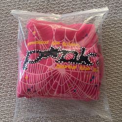 spider hoodie pink brand new