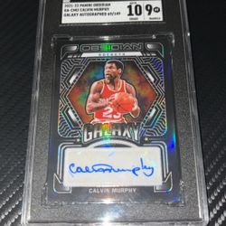 2021 Panini Obsidian Galaxy Autographs Calvin Murphy 69/149 #GA-CMU SGC Mint 9 Auto 10