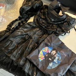 Kids Wednesday Costume With Wig