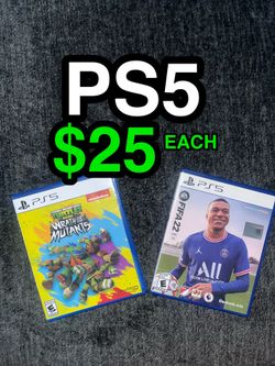 Playstation 5 Games • Like-NEW PS5 Console FIFA, TMNT Ninja Turtles + MORE