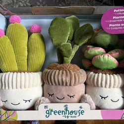 Greenhouse by Russ plush plants set of 3