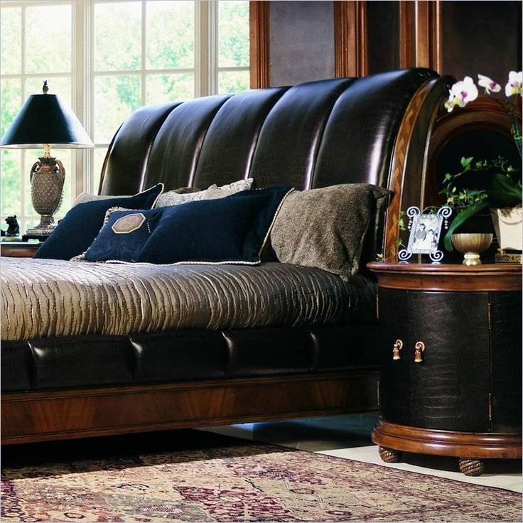 Bob Mackie King Size Sleigh Bed