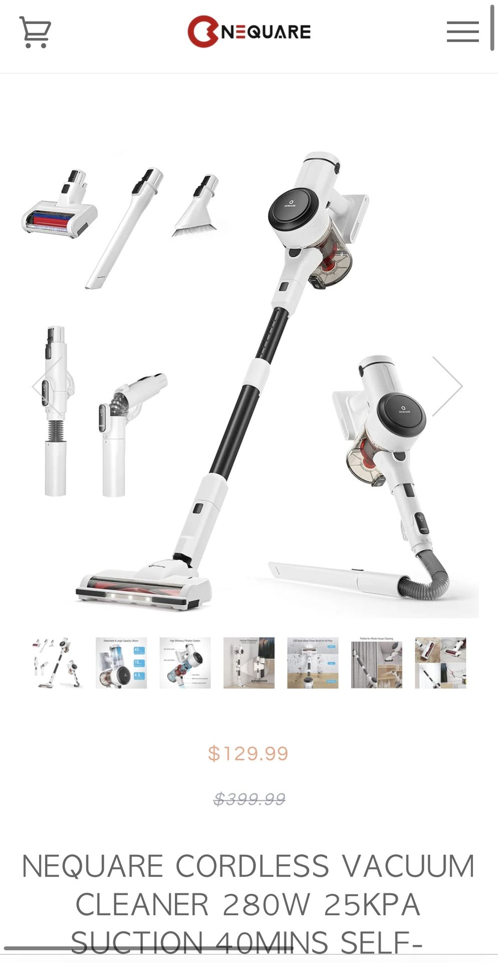 Nequare Cordless Vacuum Cleaner S25 Pro Model