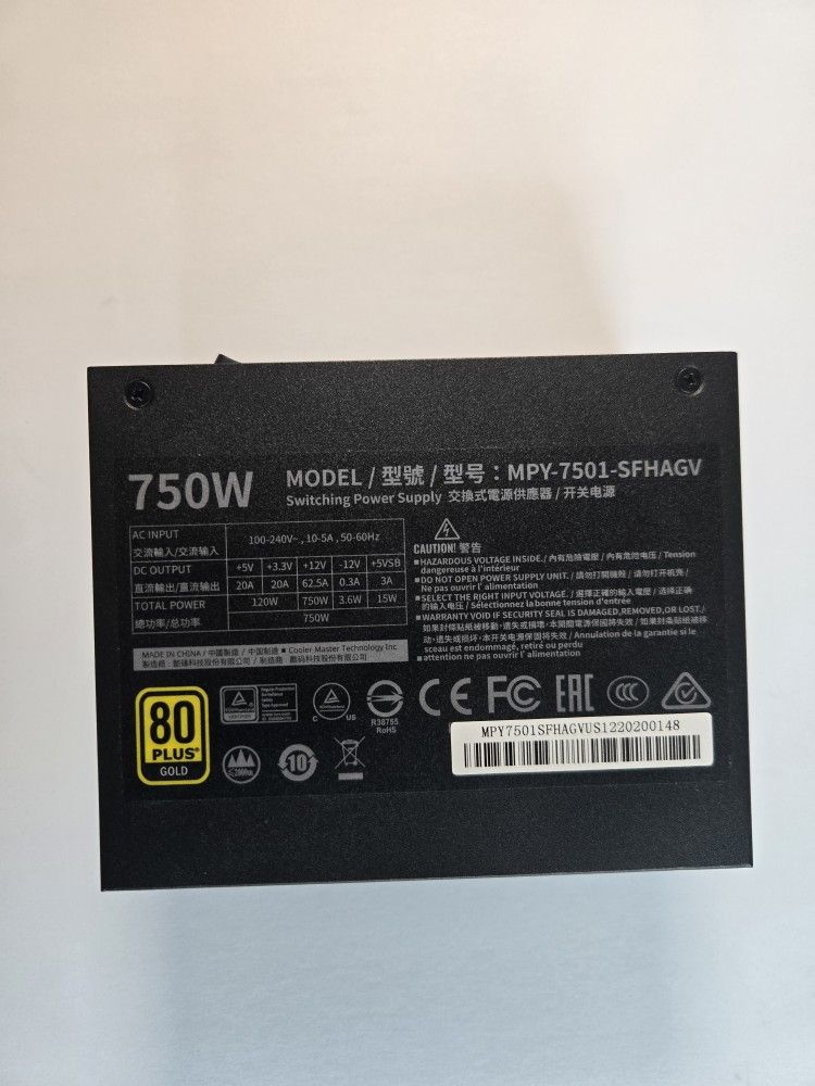 (LIKE NEW) Cooler Master V750 SFX 80+ Gold Full Modular