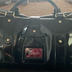 GucciPatent Leather Boston Bag