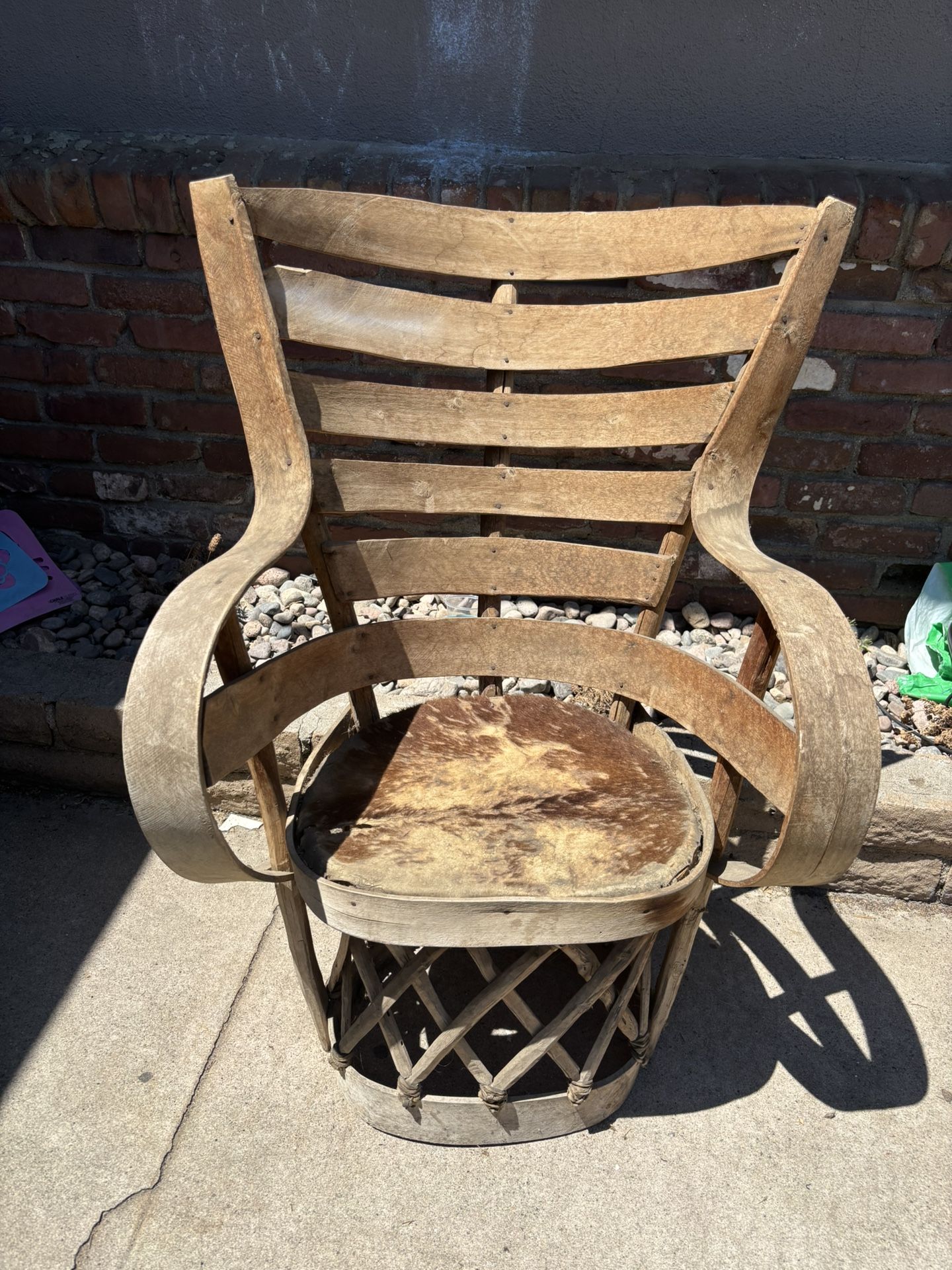 Vintage Mexican Equipal Chair