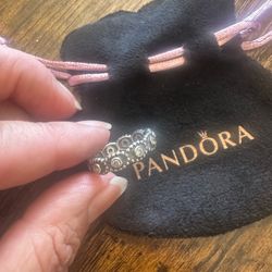 Authentic Pandora Ale eternity Cz Ring , same all around band, marked 925 Ale , size 7.5