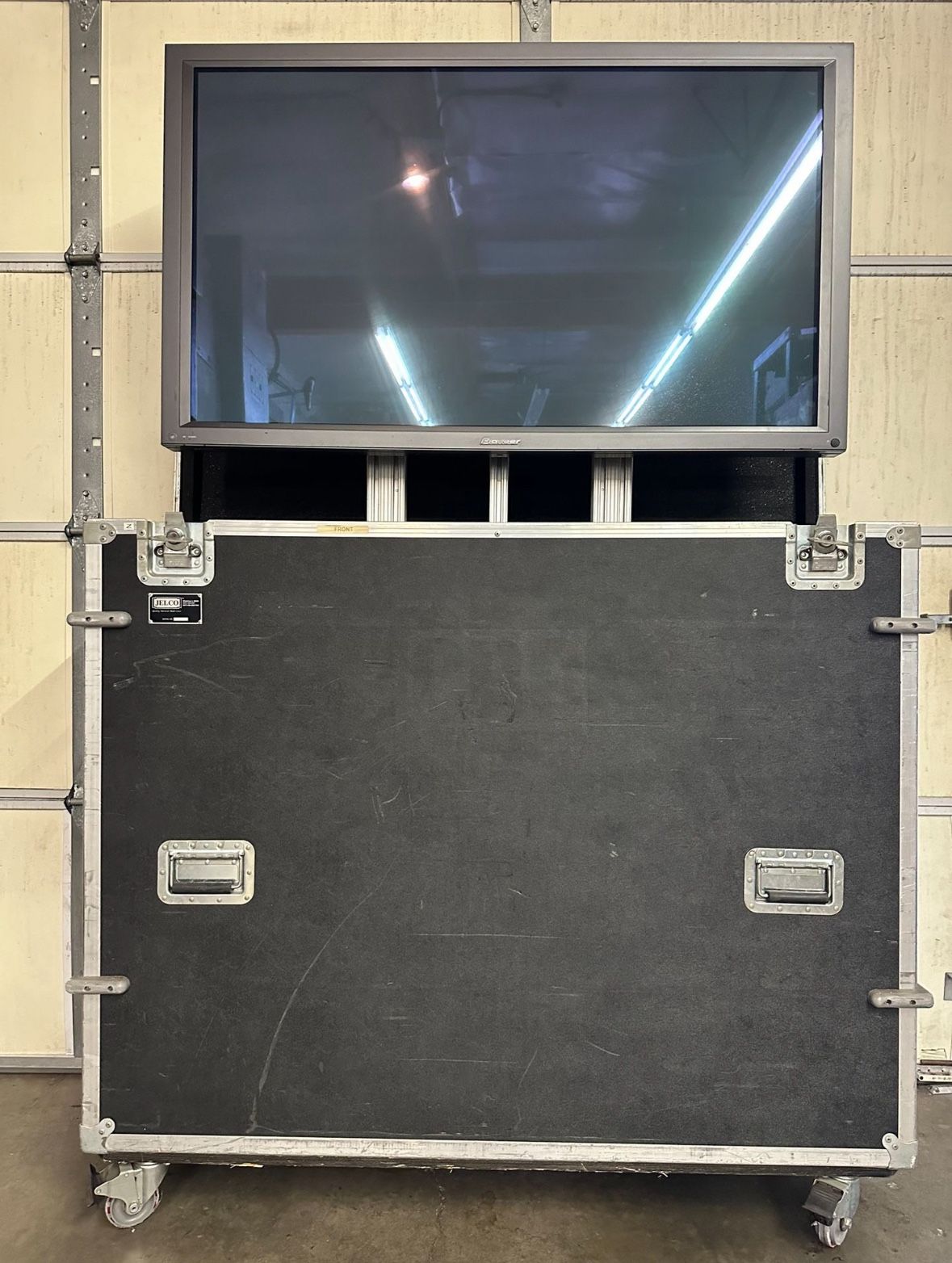 Monitor Case With Hydraulic Lift and 50” Monitor