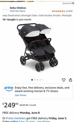 Jeep Side x Side Upright Stroller BRAND NEW- NO BOX.