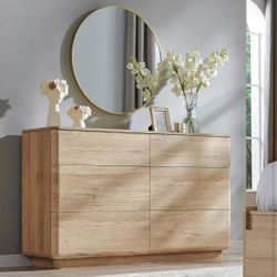 Modern 6-drawer bedroom dresser,