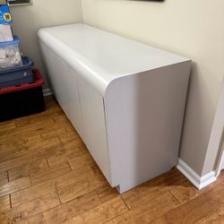 contemporary Long light gray Sideboard with lots of storage space