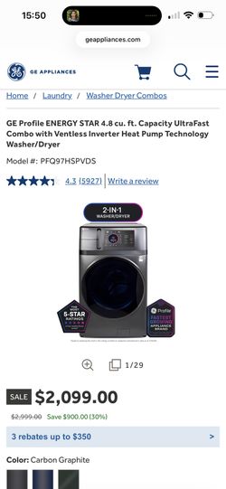 Ege Washer And Dryer Combo 