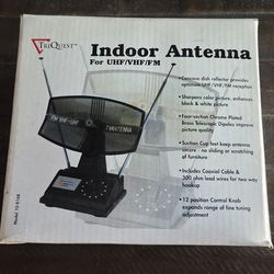 Indoor television and radio antenna for UHF VHF FM