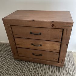 Rustic Pine 3-Drawer Dresser 32" Wide LIKE NEW