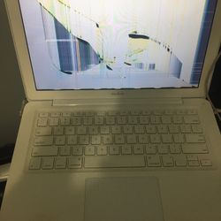 13inch white mcbook parts only. Broken screen, It used to be a good condition until my son step on it