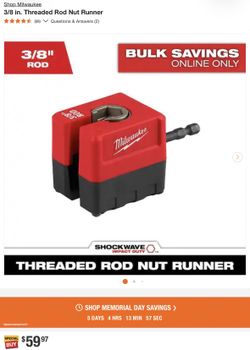 Milwaukee 3/8 in. Threaded Rod Nut Runner