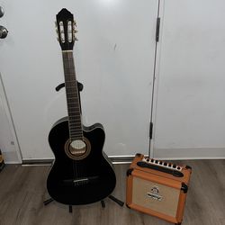 Guitar + Amp Combo Bundle – Electric Acoustic – Great Condition  Lucero LCT250CE Orange Amplifier