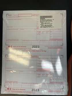 W-2 and W-3 Forms 2023