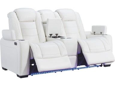 Ashley White Leather Couches