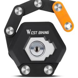 NEW! West Biking Folding Bike Lock - Compact Bicycle Lock with 3 Keys