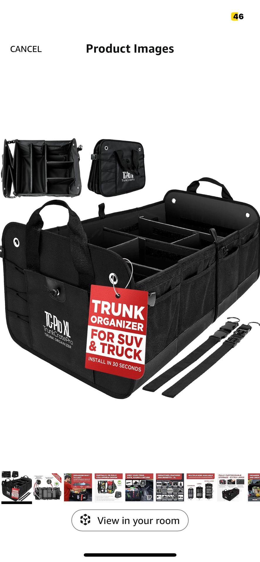 Car Trunk Organizer Size XL