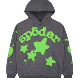 Sp5der Hoodie Beluga Slate/green