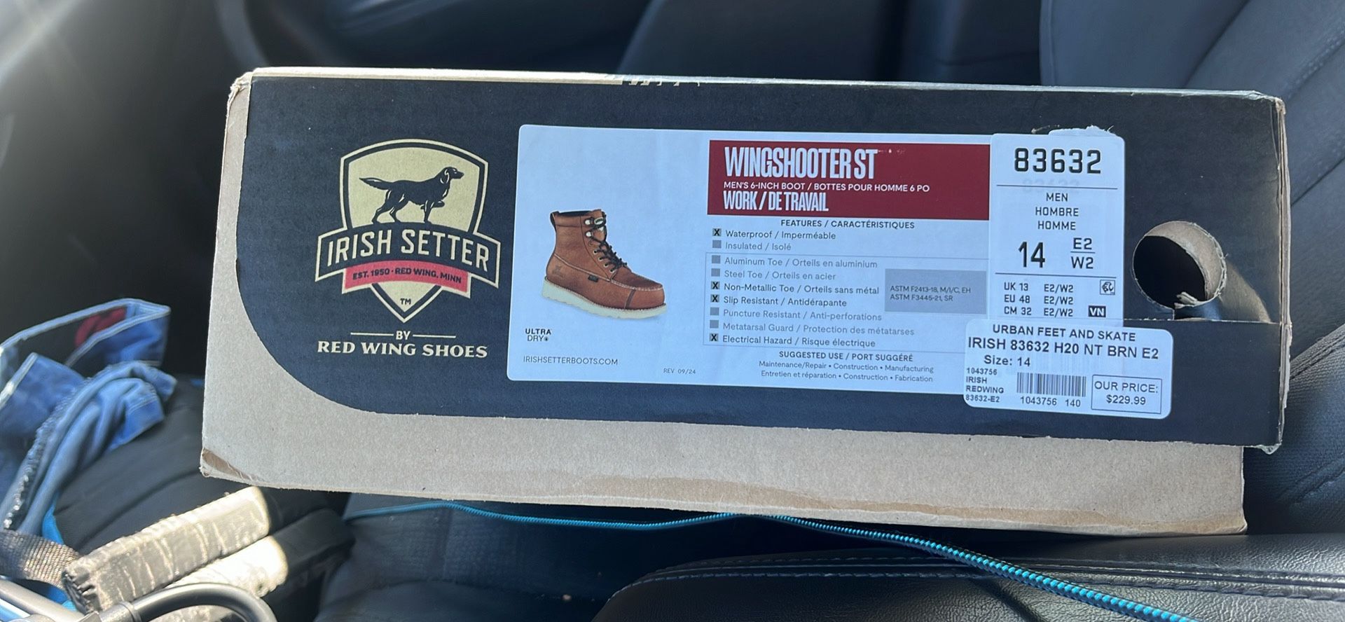 Steel Toe Boots Red Wing Size 14