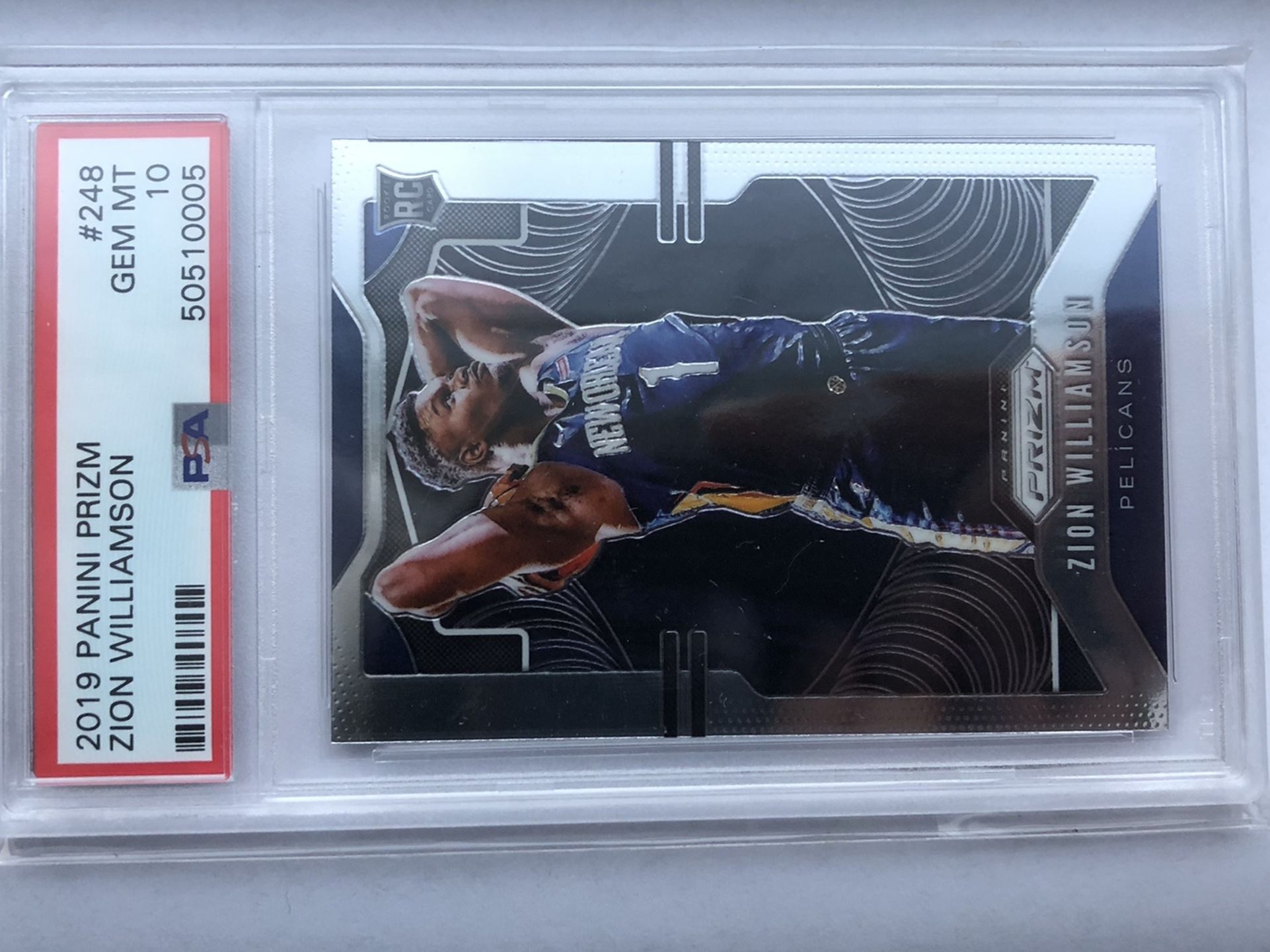 2019-20 Panini Prizm Zion Williamson #248 Rookie Card - PSA 10 - GEM MINT RC