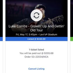 Below Face Value! Luke Combs United Club Seats 17th Row Private bar/bathrooms