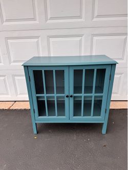Two Door Accent Cabinet in Blue