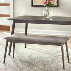 Upholstered Dining Bench, Entryway Modern Bench