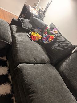 U-Shaped Gray Modular Cloud Sofa