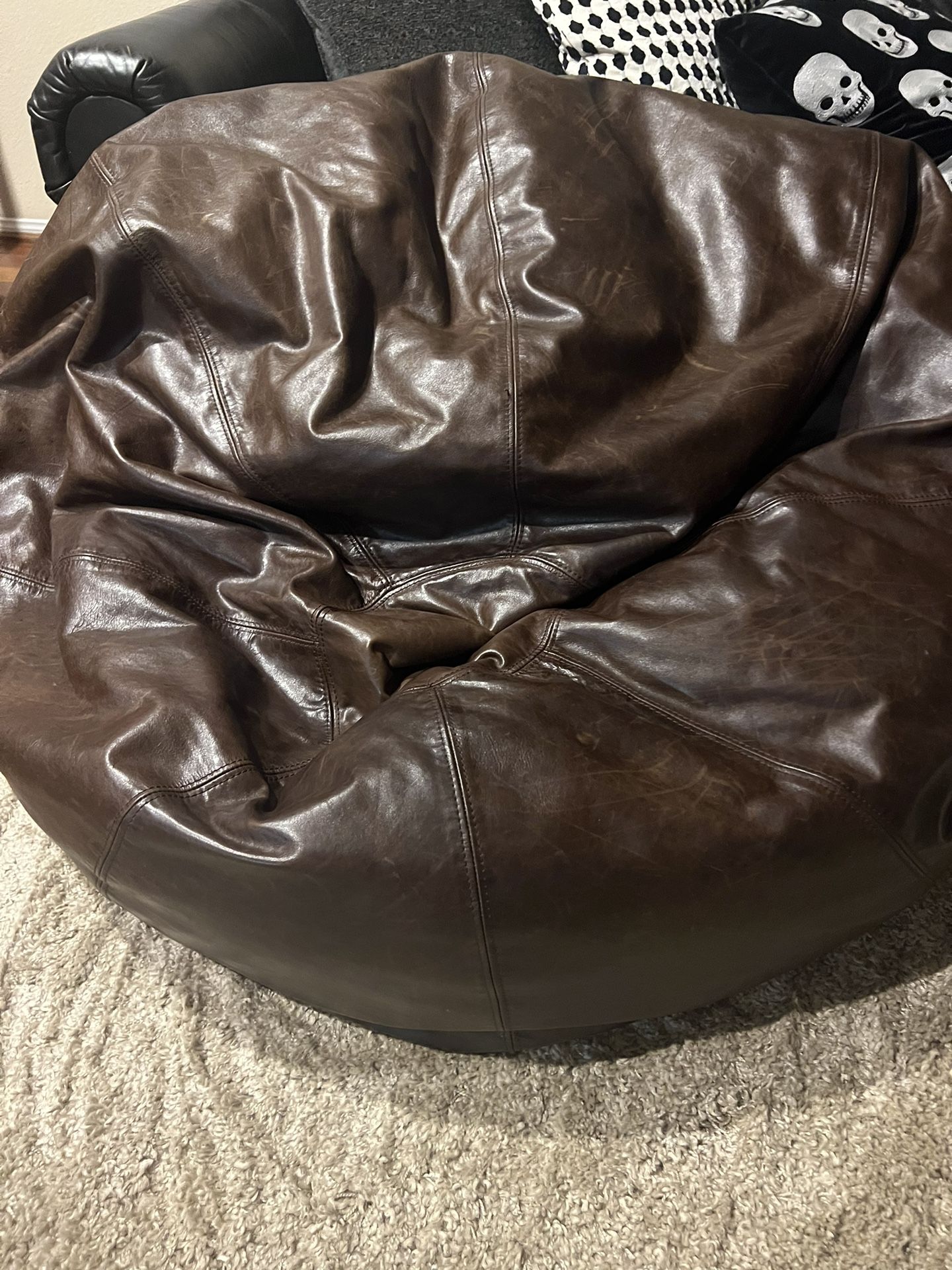 Restoration hardware Grand Leather Bean Bag