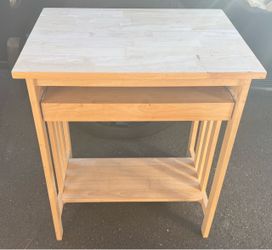 Wooden Desk with Slide out Keyboard Tray and Lower Storage Shelf