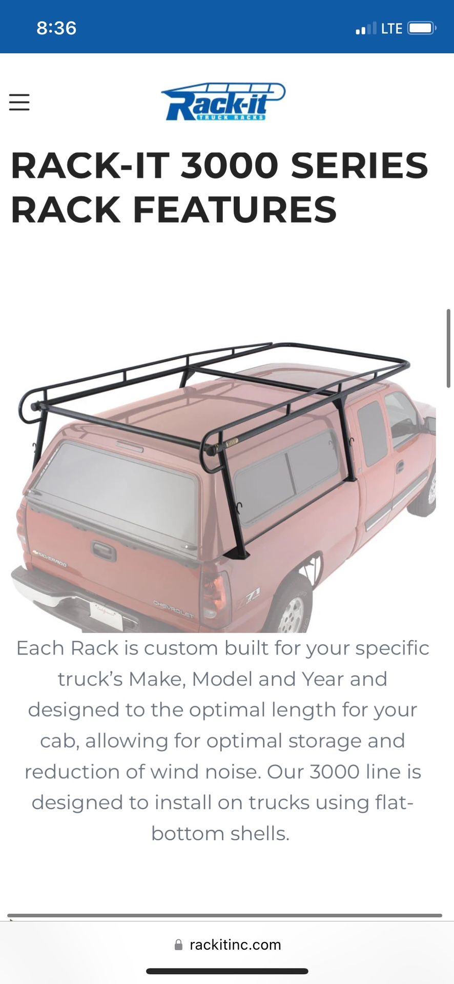 Ladder Rack Chevy Silverado “Rack It” Brand