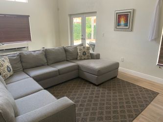 Gray sectional couch