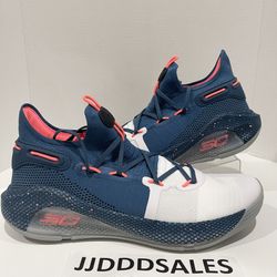 Under Armour Mens Curry 6 Splash Party (contact info removed)-405 White Blue Basketball Shoes Men’s Size 13