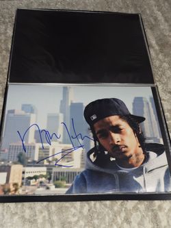 Nipsey Hussle autograph 11x14 photo