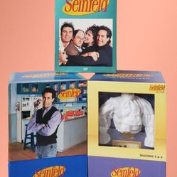 Seinfeld DVD Seasons 1-6 Monks Mustard Ketchup + Puffy Shirt Collectible Box Set