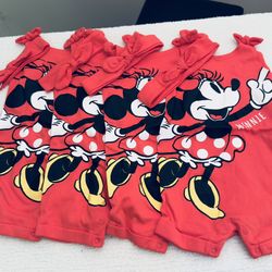 Brand New Little Girls, Minnie, Mouse Romper