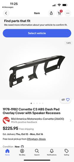 Brand NEW DASH PAD - Corvette