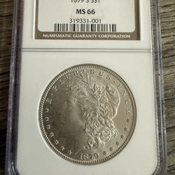 1879 S Morgan Silver Dollar MS66 NGC
