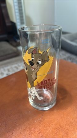 Disney Lady and the Tramp Glass