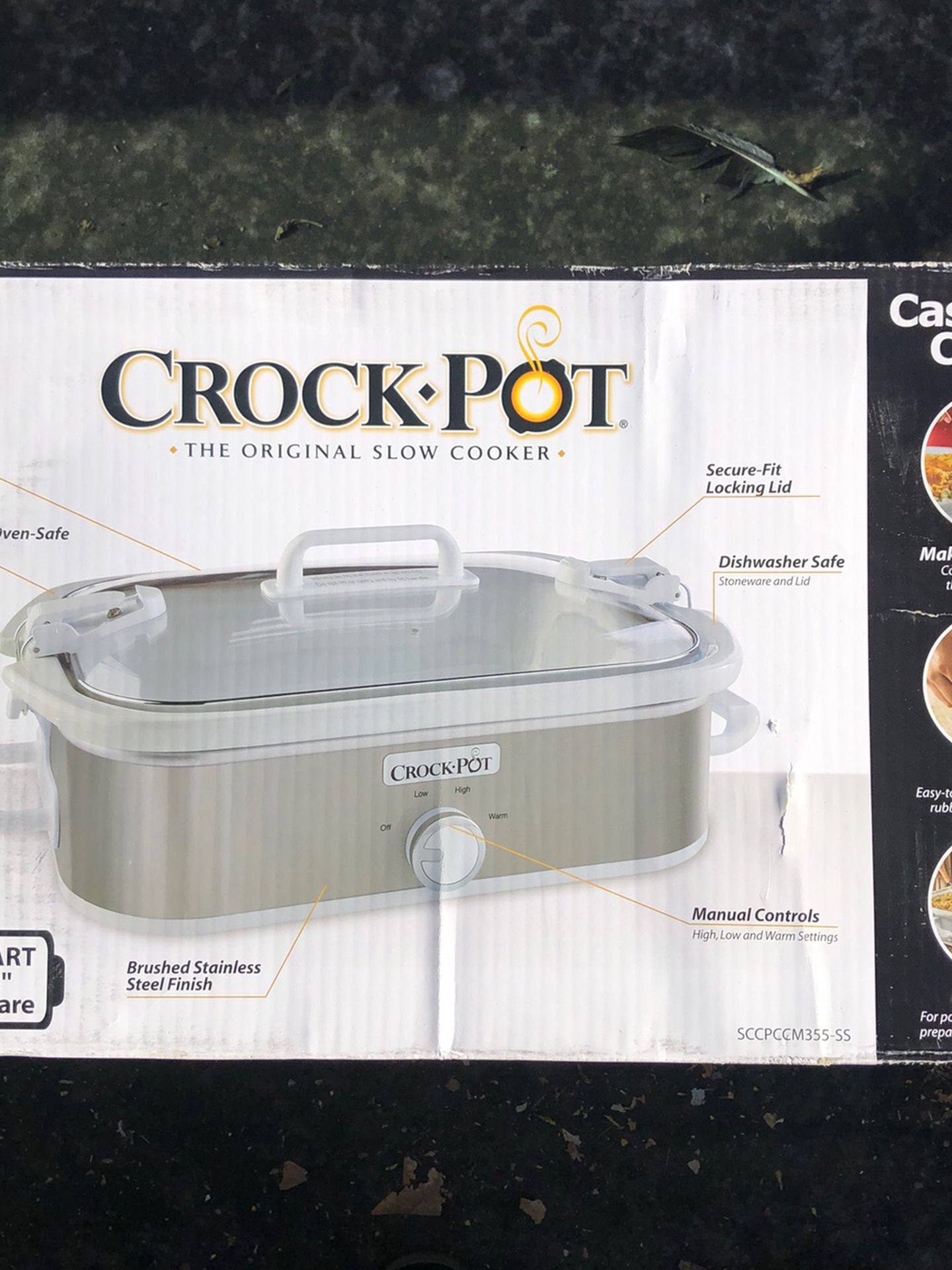 Casserole Crock Pot - White / Alum