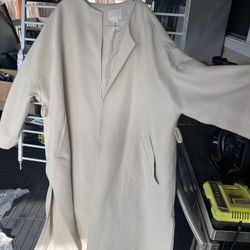 Beige Women’s Long Trench Coat 