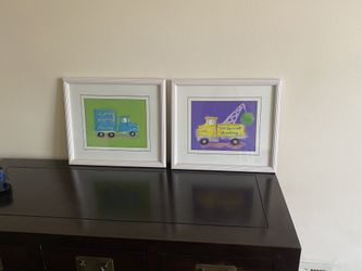  Anthony Morrow Framed Art Perfect Set Of 2 Trucks from Target Both Framed