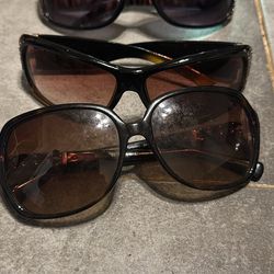 3 Pairs Of Ladies Sunglasses 